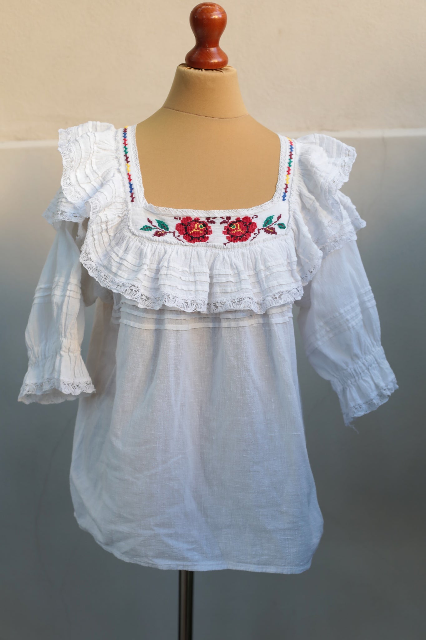 Dia de los Muertos Vintage Handmade Blouse
