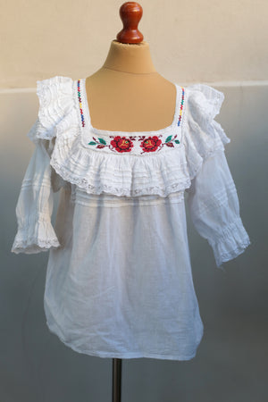 Dia de los Muertos Vintage Handmade Blouse