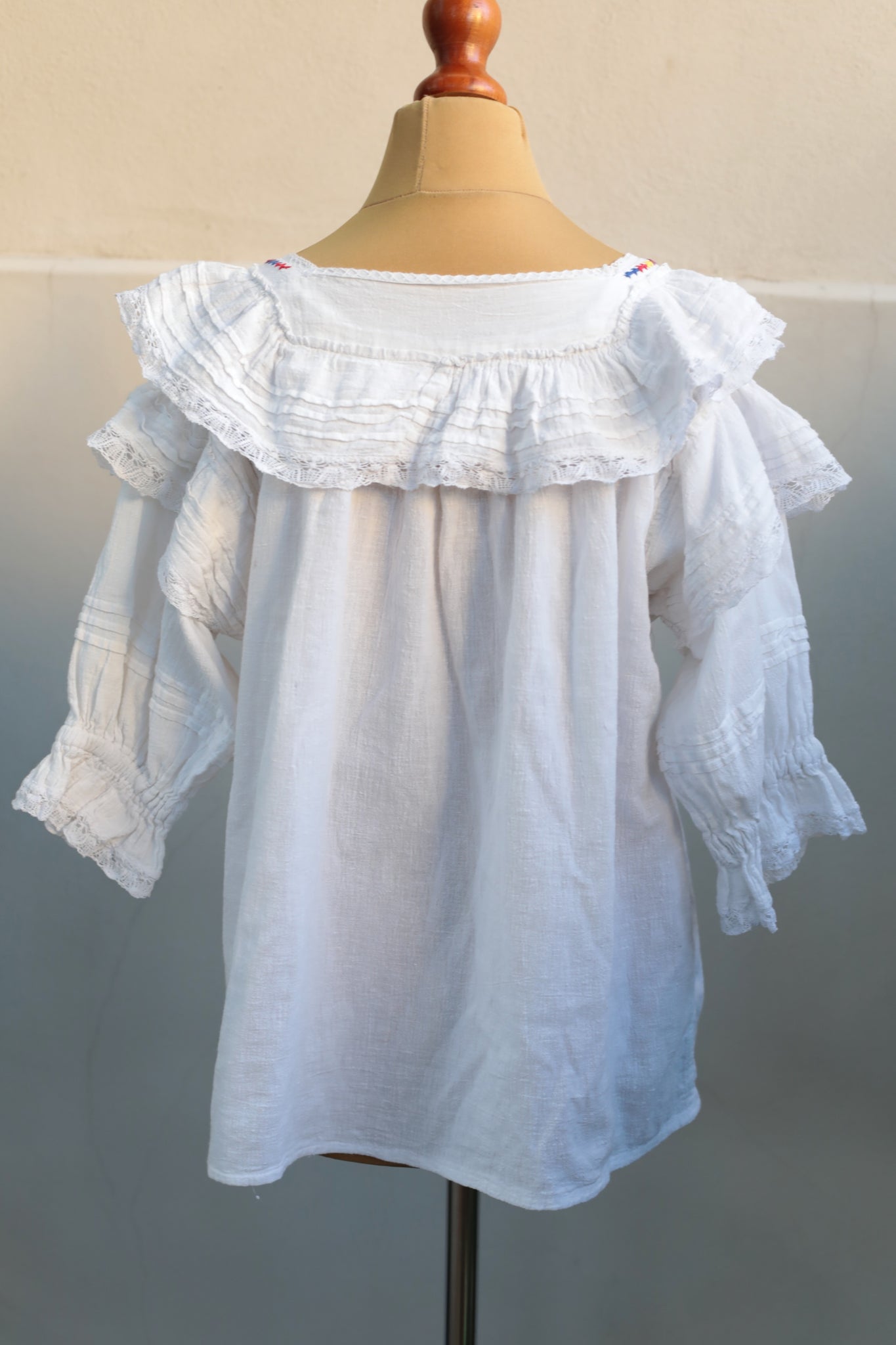 Dia de los Muertos Vintage Handmade Blouse