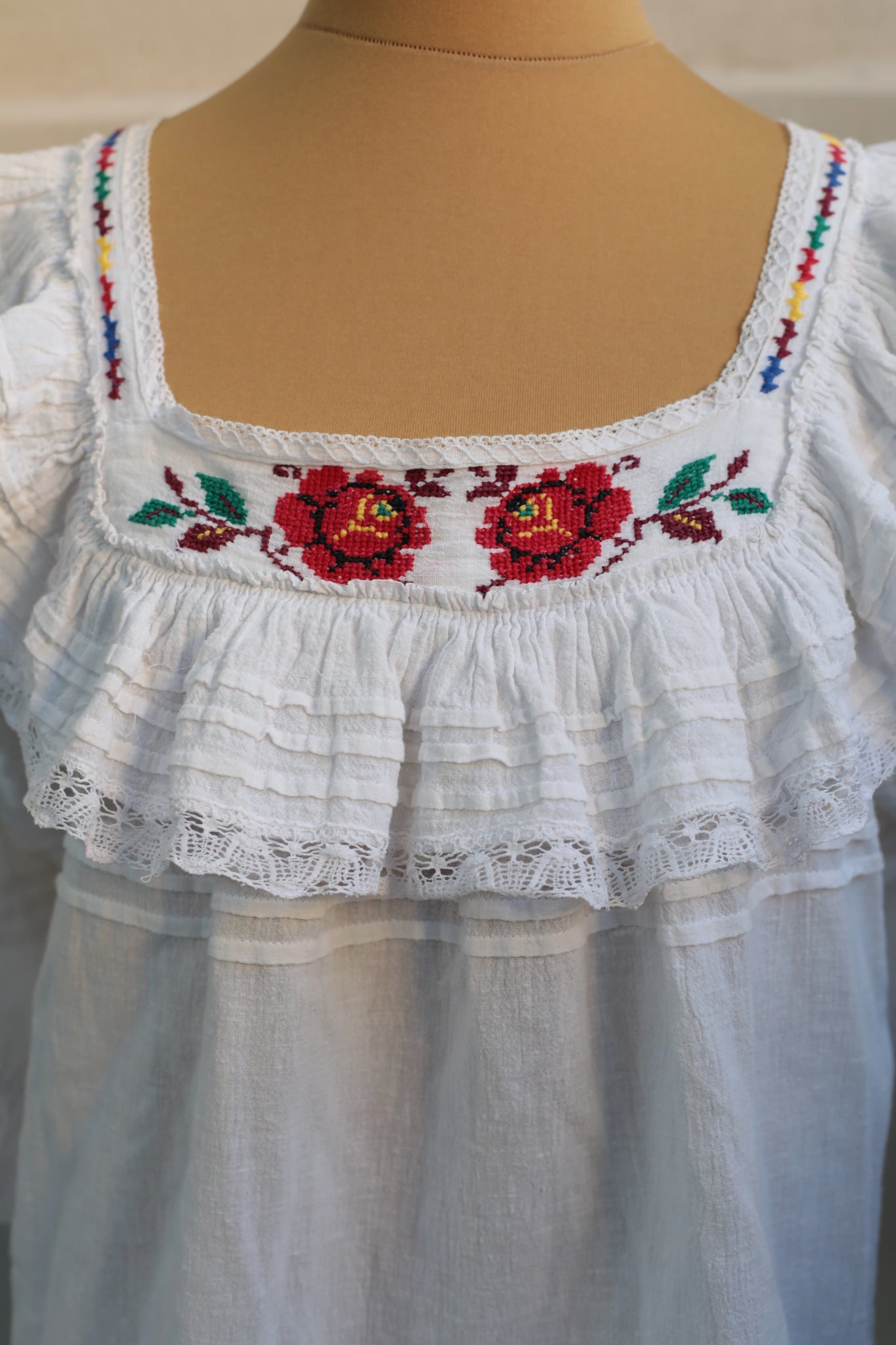 Dia de los Muertos Vintage Handmade Blouse