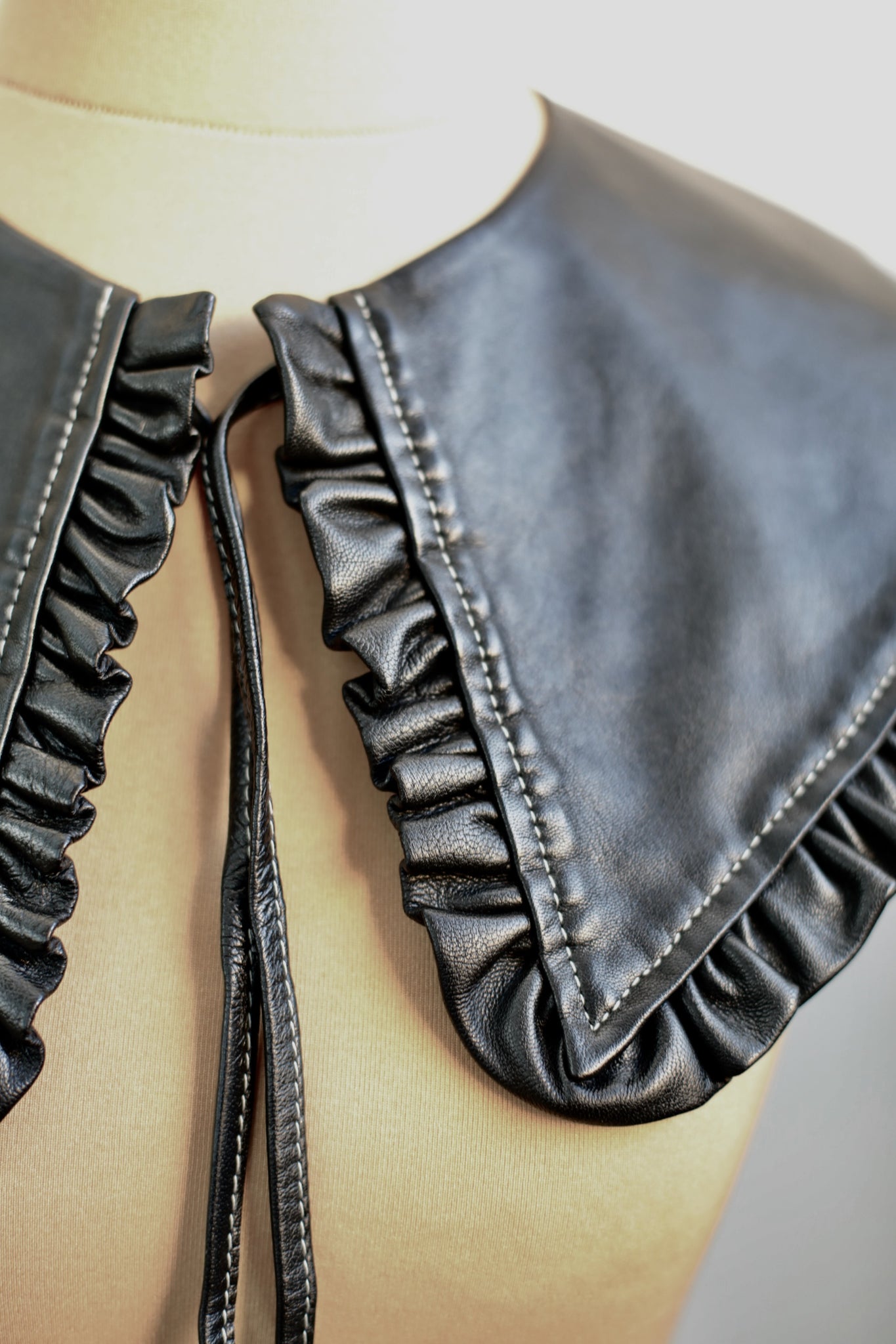 Ganni Black Leather Collar