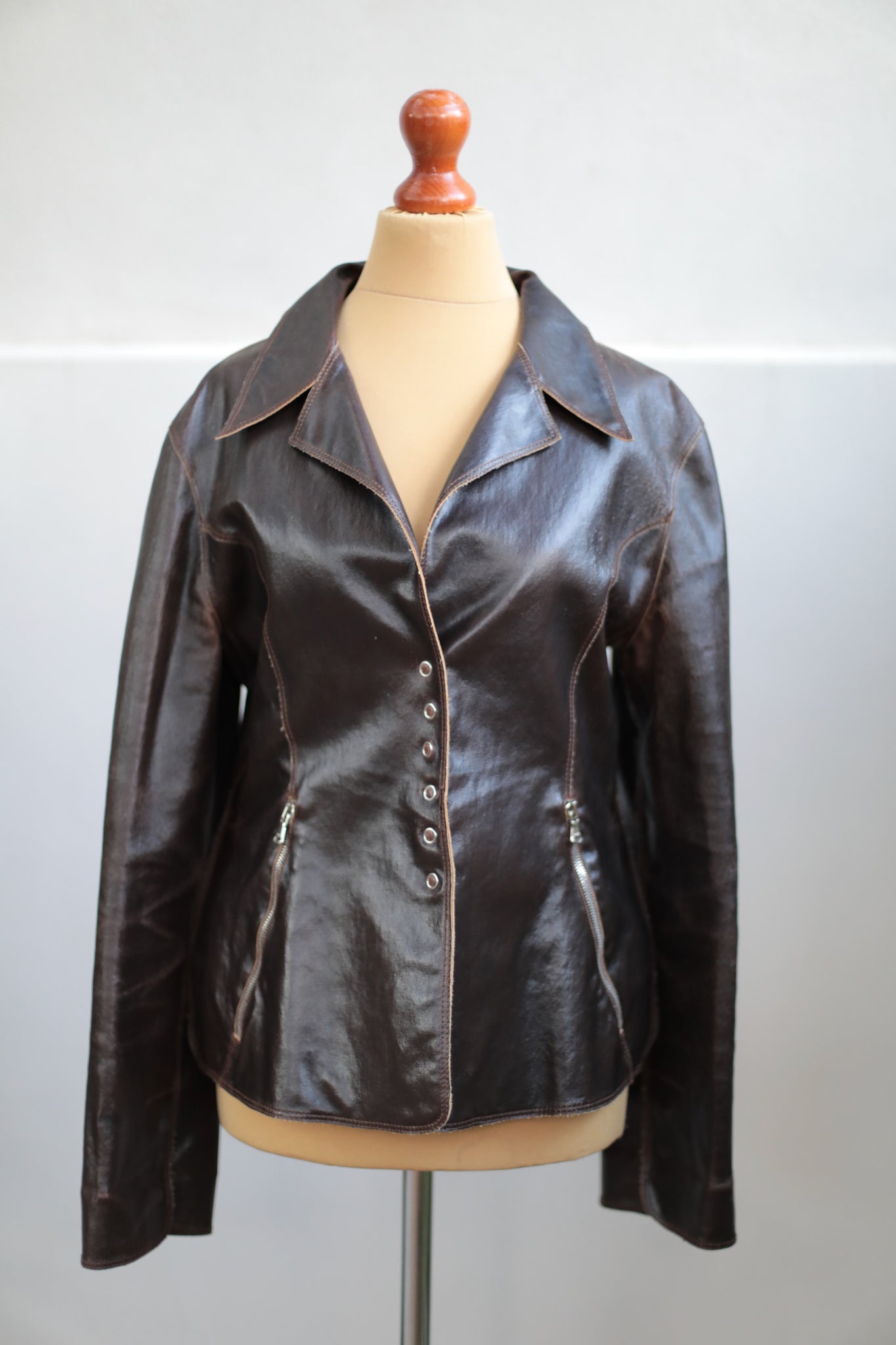 Vintage Y2K Stretch Leather Jacket