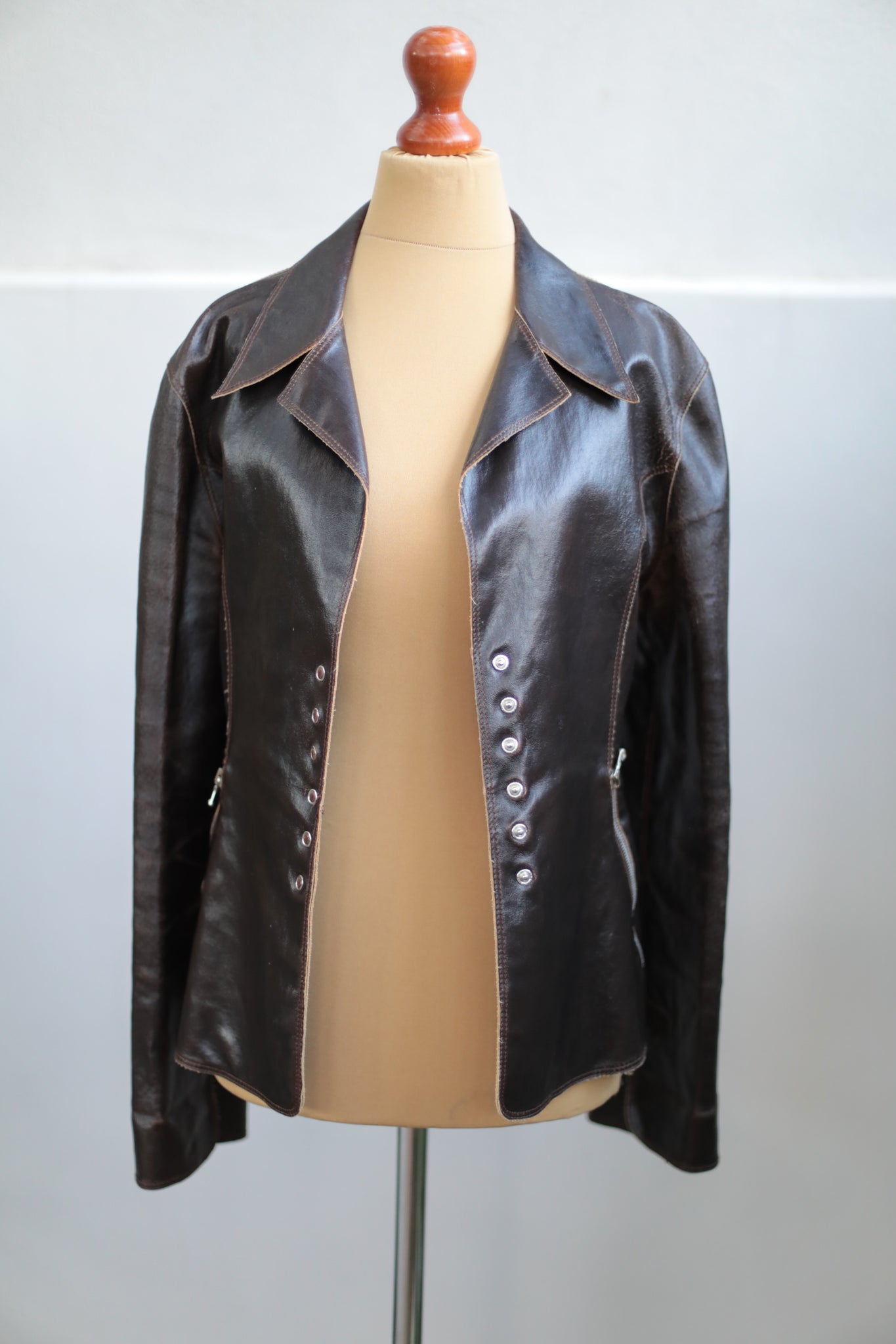 Vintage Y2K Stretch Leather Jacket