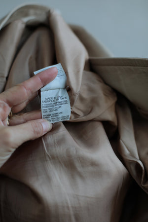 Vintage 90s Cream Leather Jacket