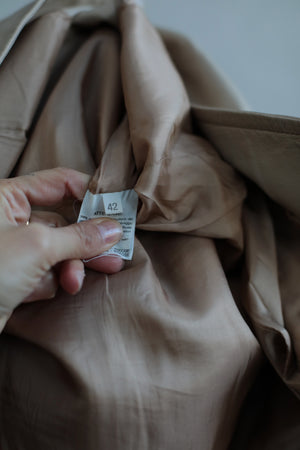 Vintage 90s Cream Leather Jacket