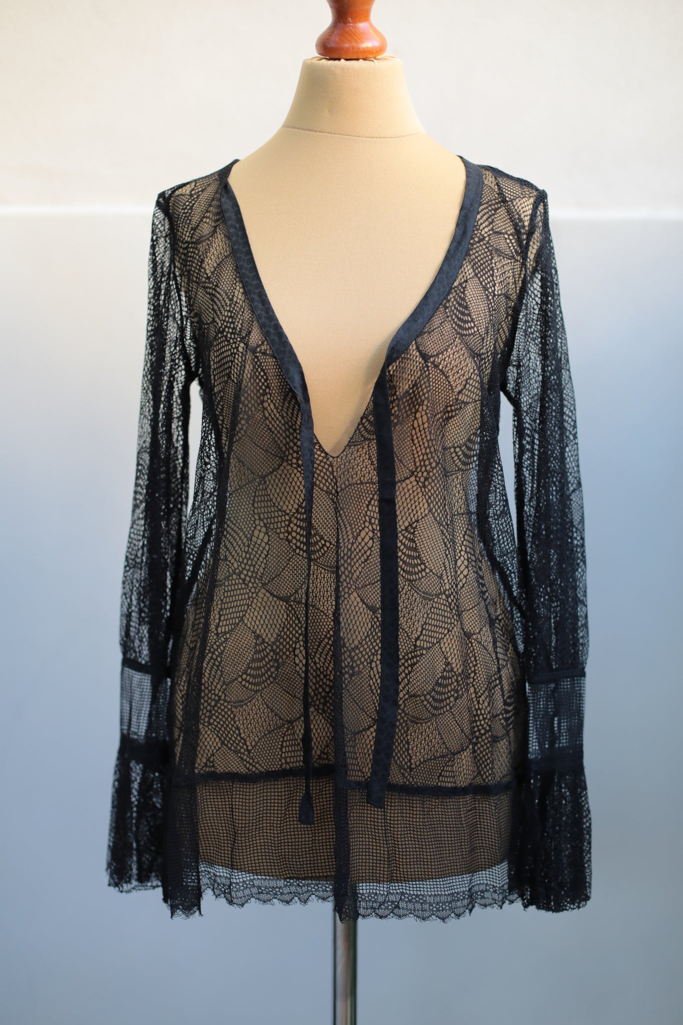 Kristina Ti Black Lace Top