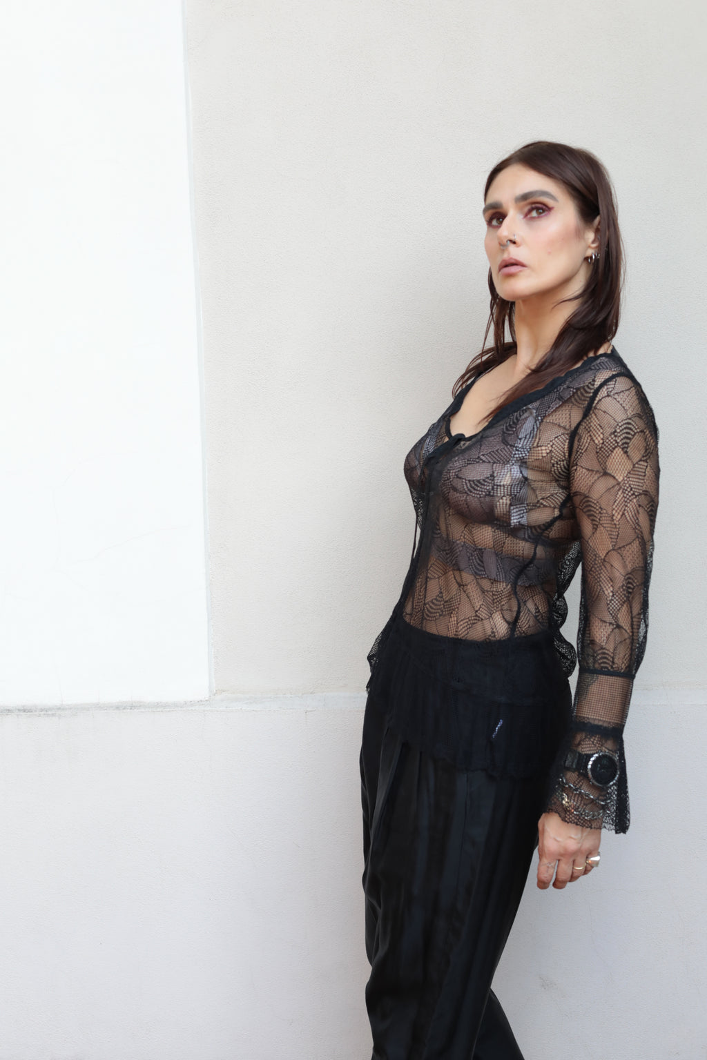 Kristina Ti Black Lace Top