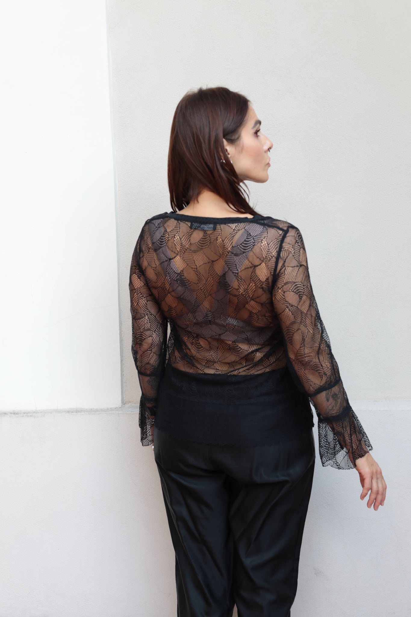 Kristina Ti Black Lace Top