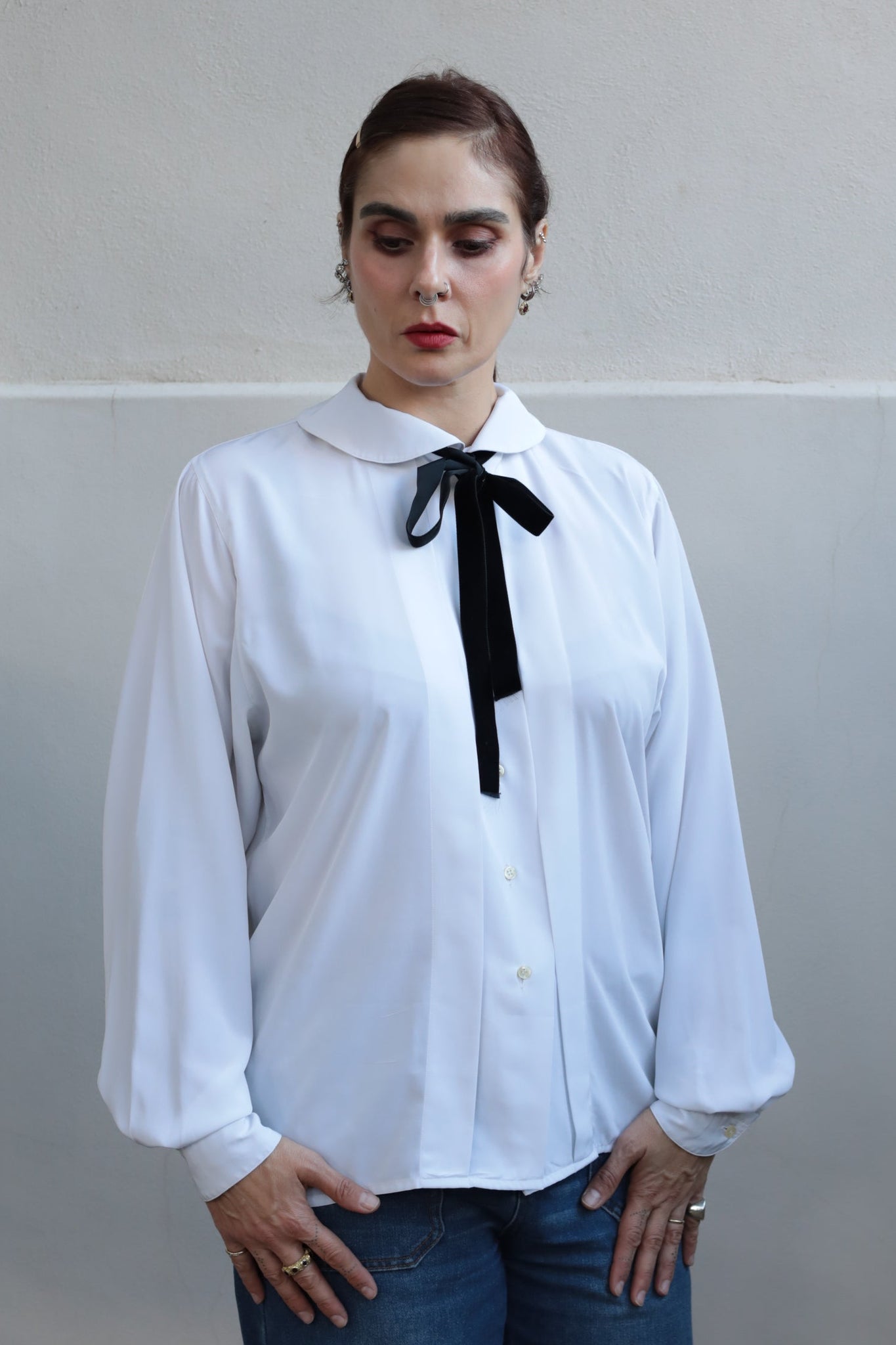 Vintage White Silk Shirt