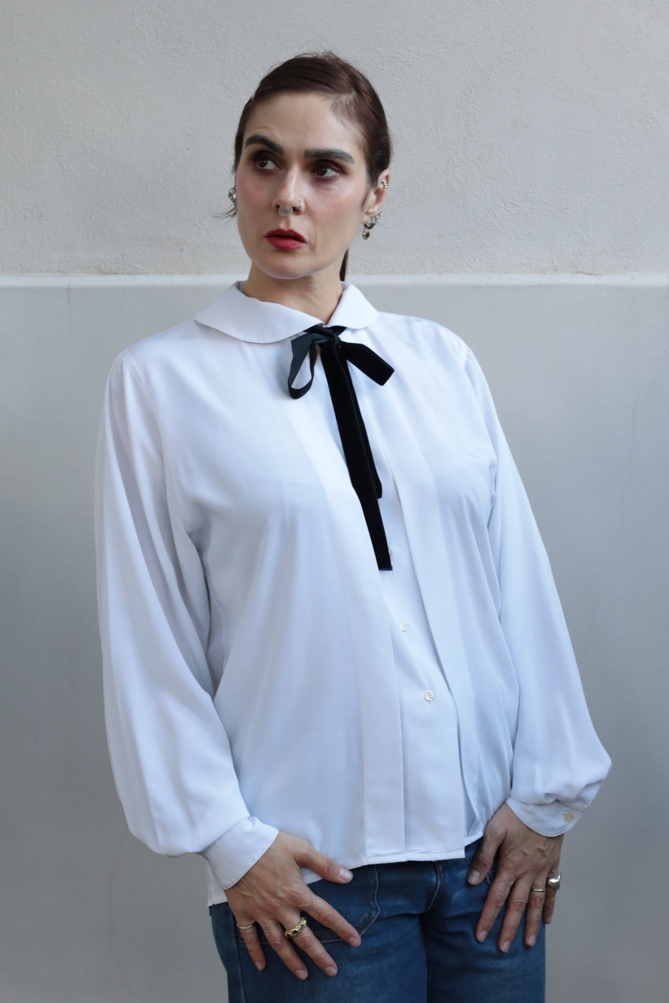 Vintage White Silk Shirt