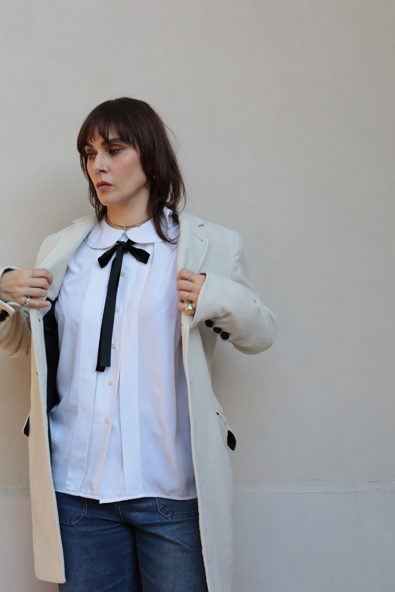 Vintage White Silk Shirt