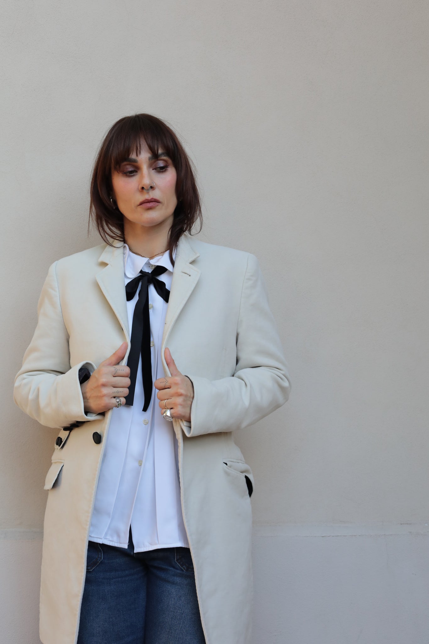 Vintage White Silk Shirt