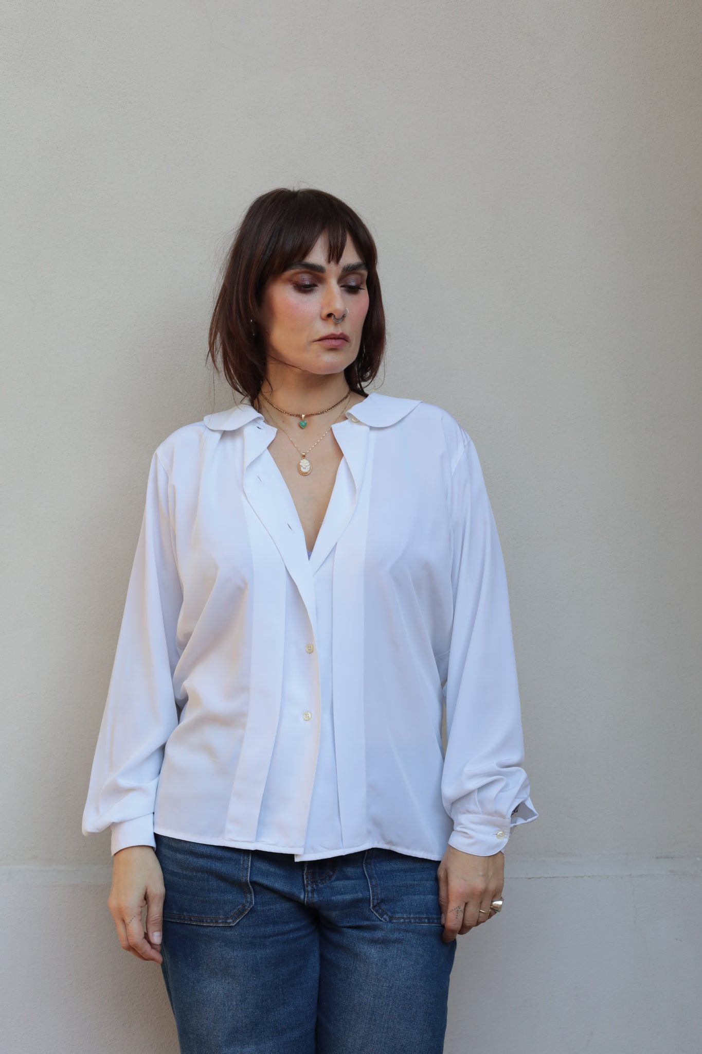 Vintage White Silk Shirt