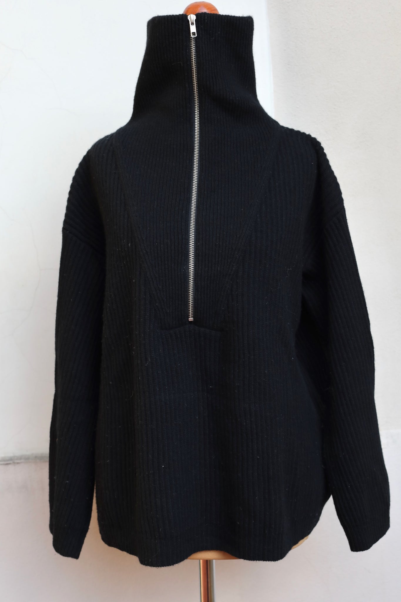 Preloved Jucca Zipped Turtleneck Rib Sweater