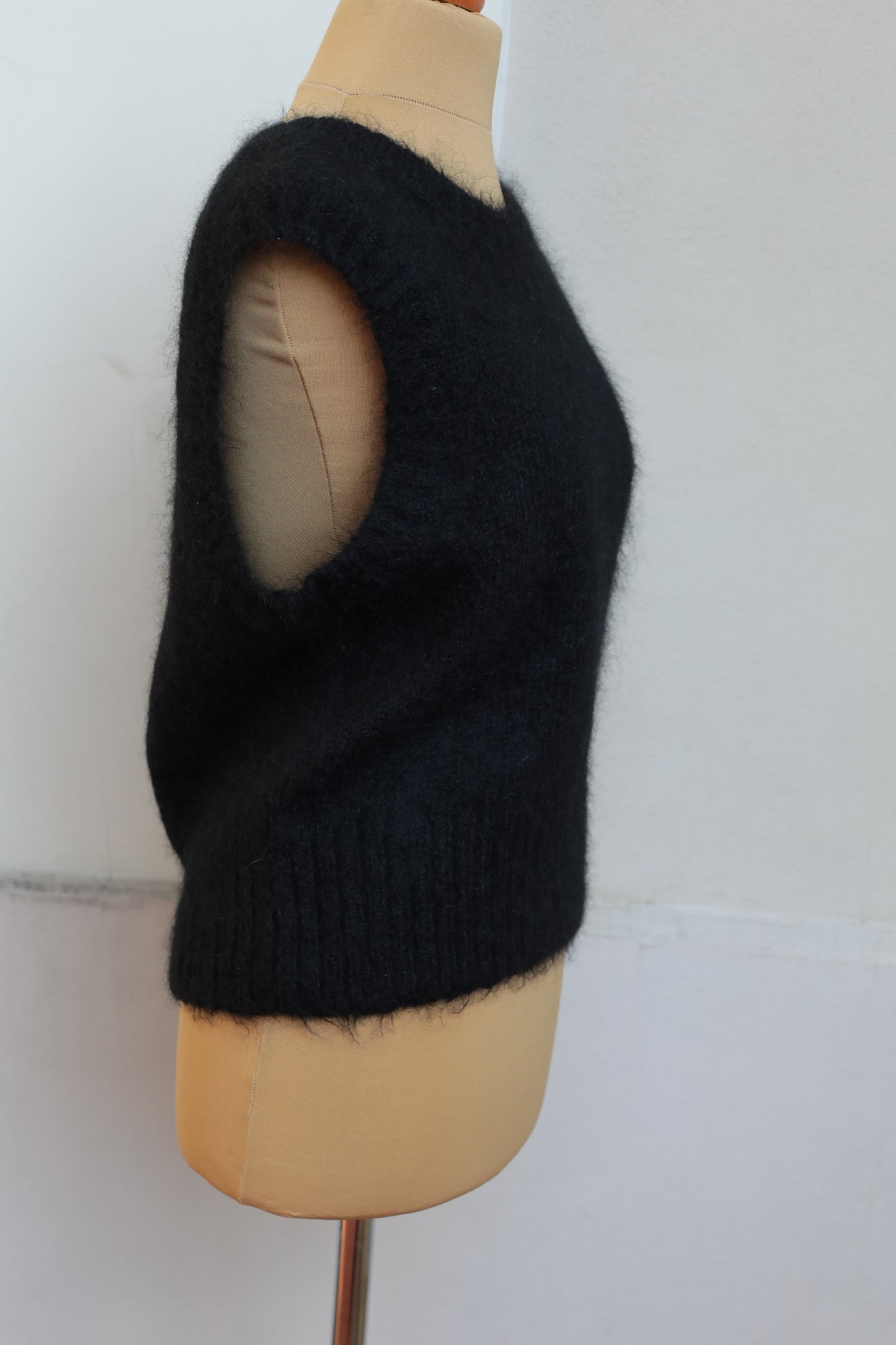 Preloved COS Black Mohair Vest