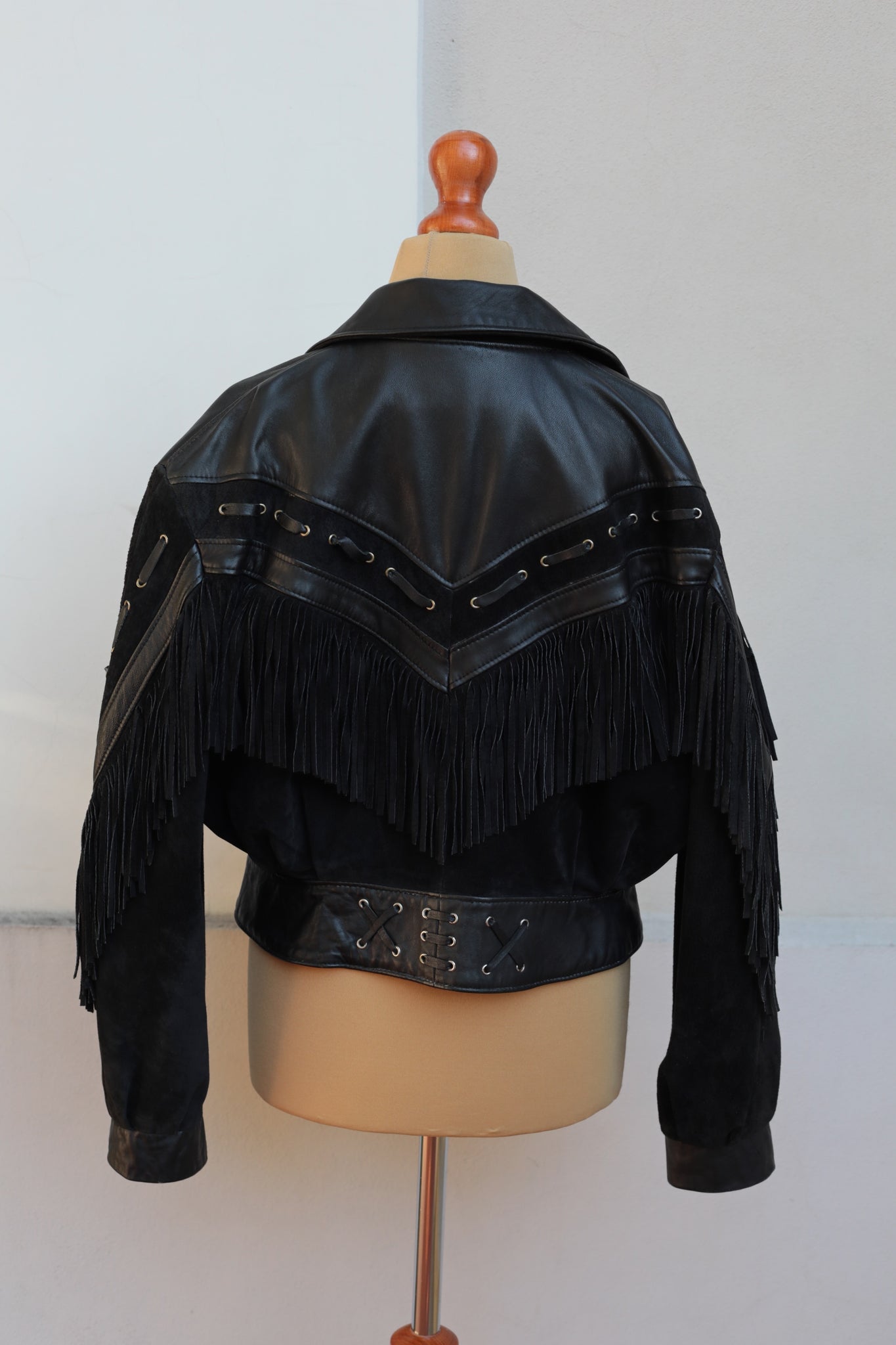 Vintage French Fringed Leather Jacket