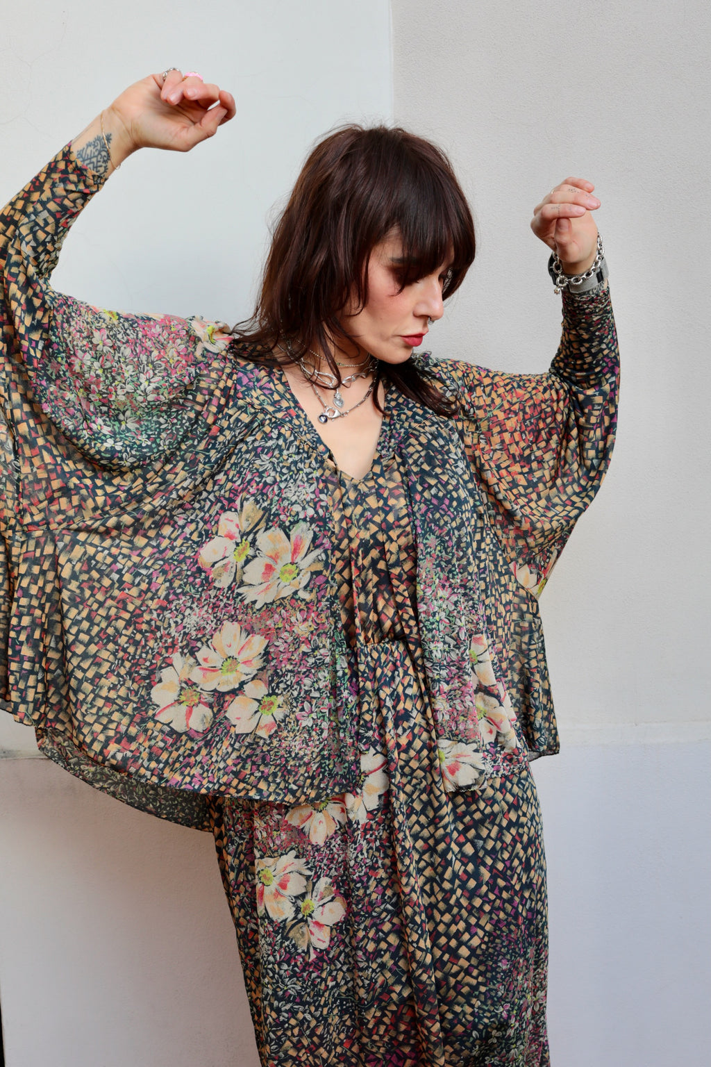 Vintage 70s Florence Flowy Dress