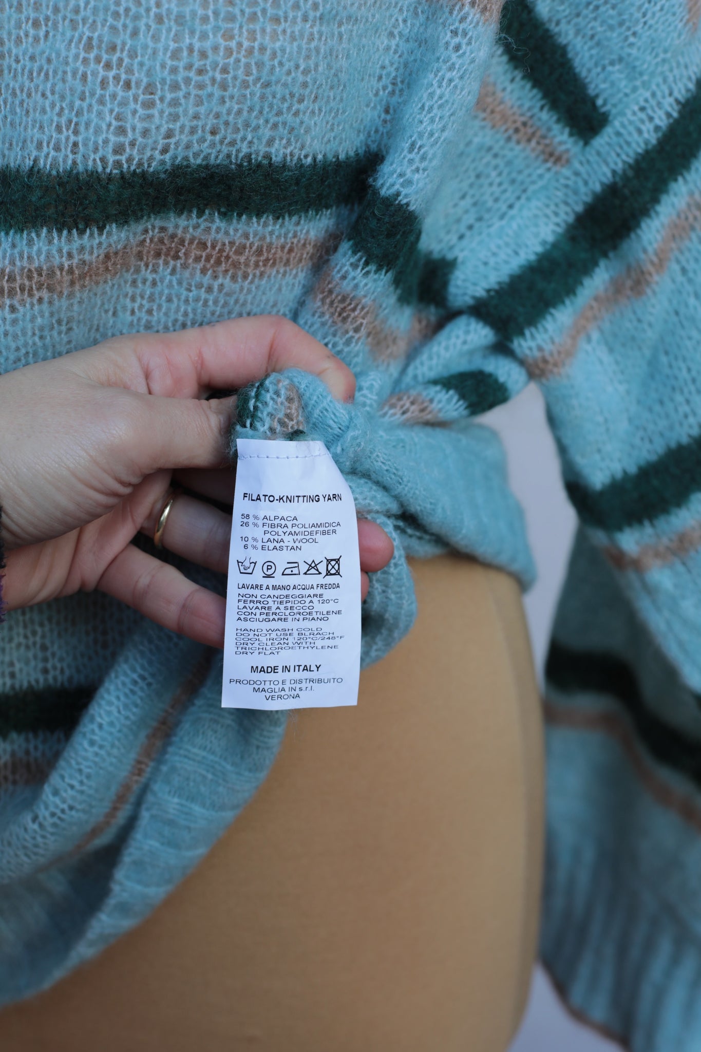 Chiara Bertani Alpaca Striped Sweater