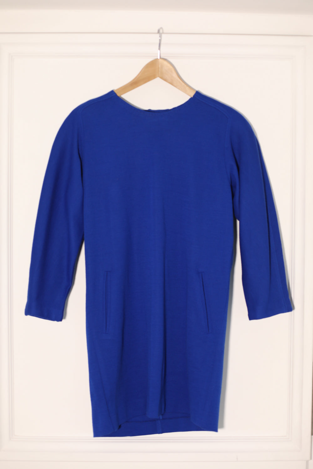 Vintage Eighties Klein Blue Knitted Minidress