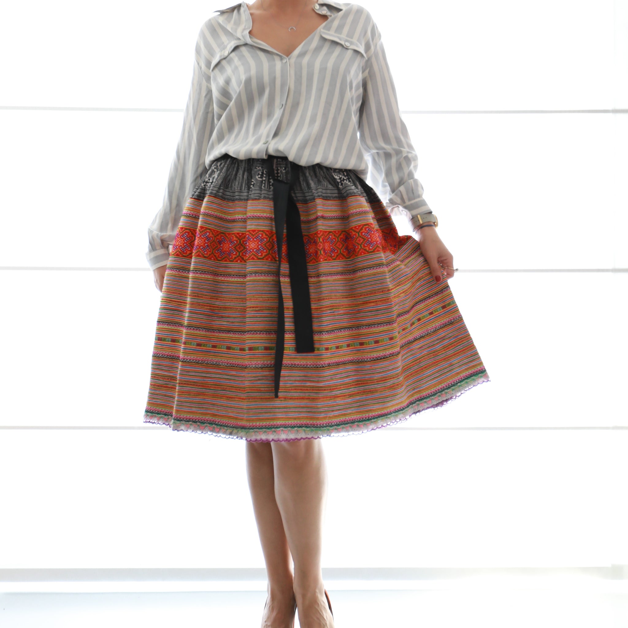 Hand Embroidered Hmong Skirt