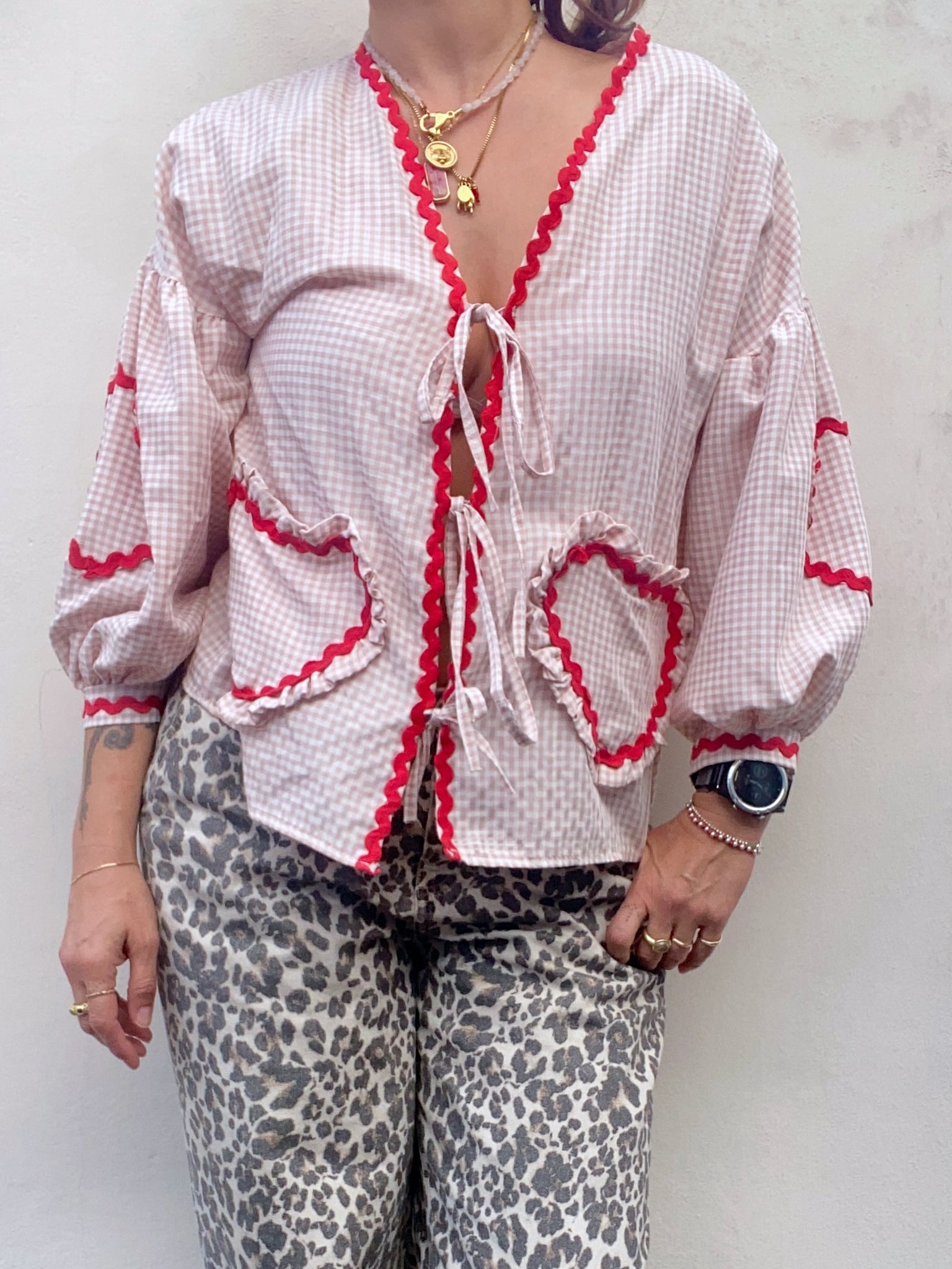 Preloved Dainty Gingham Blouse
