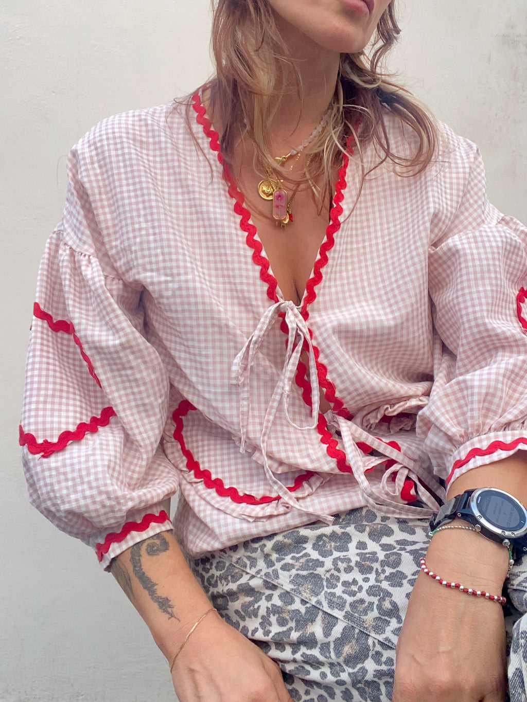Preloved Dainty Gingham Blouse