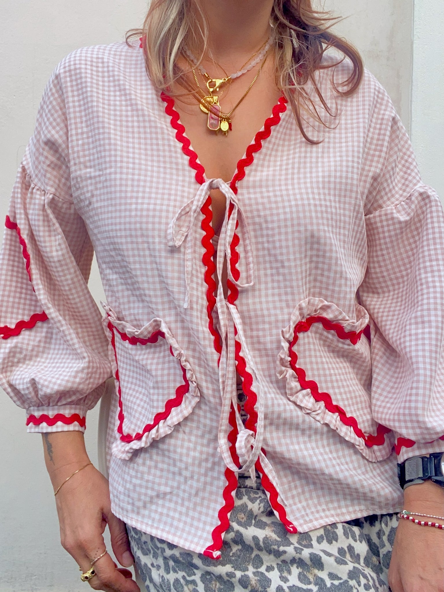 Preloved Dainty Gingham Blouse