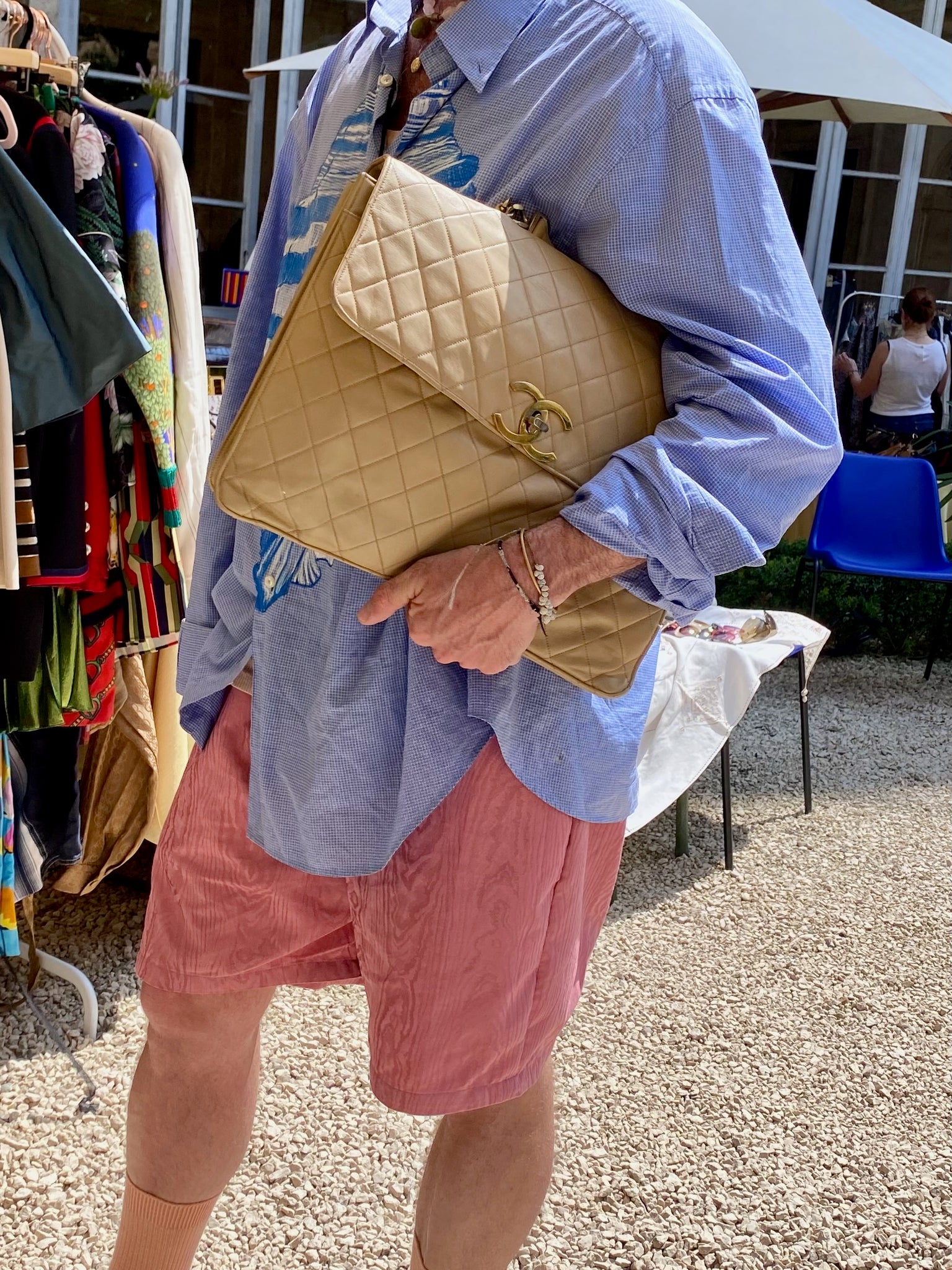 Vintage Chanel Beige Briefcase