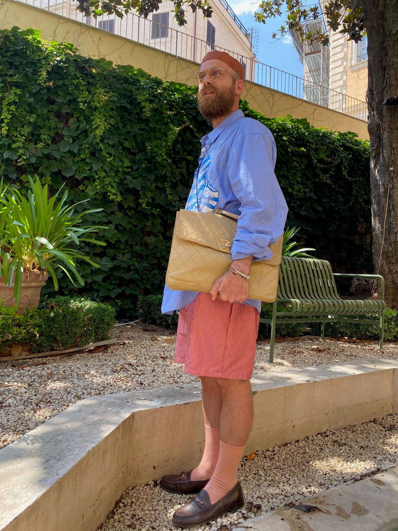 Vintage Chanel Beige Briefcase