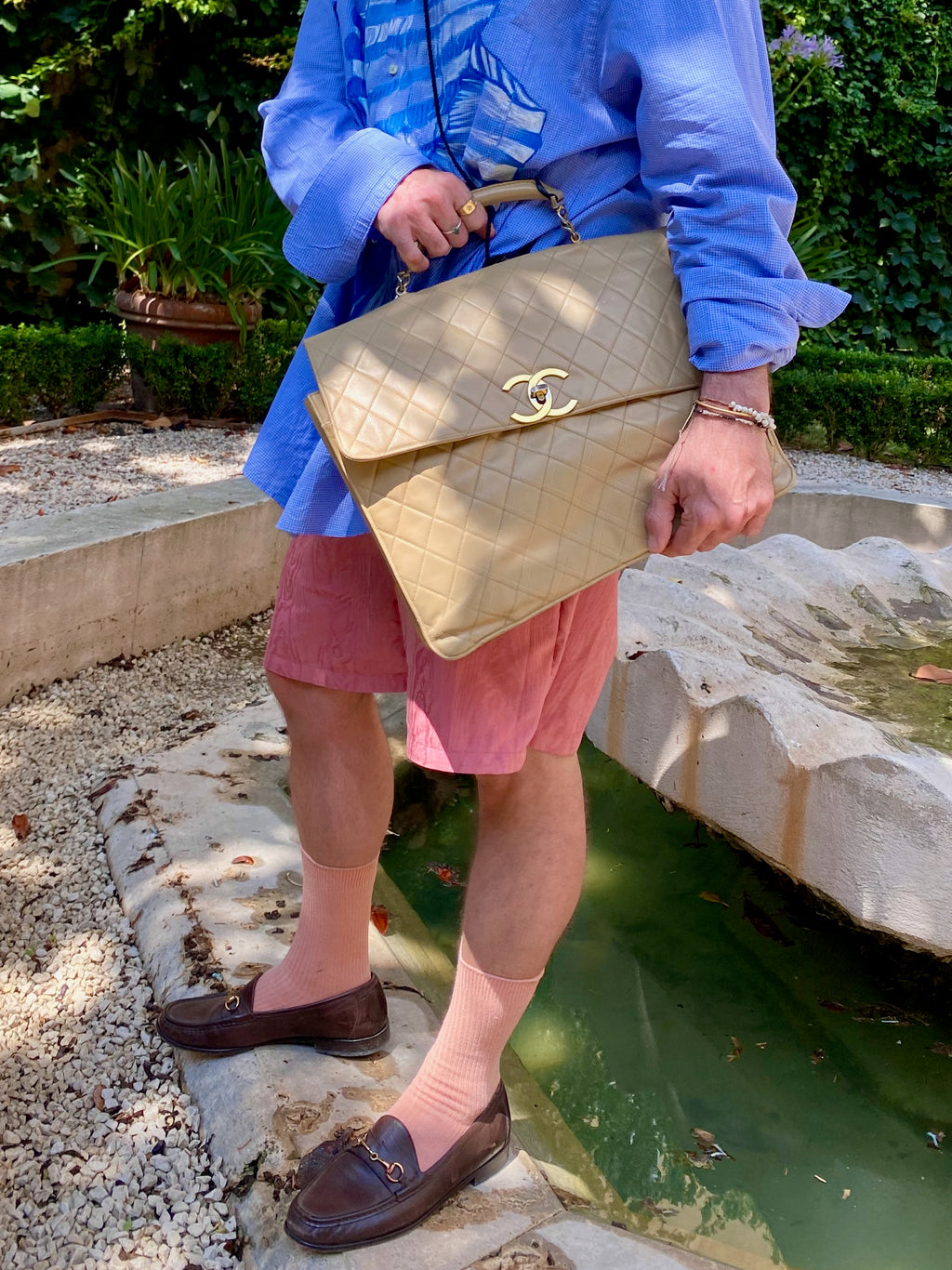 Vintage Chanel Beige Briefcase