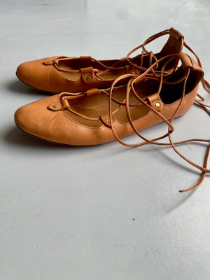 Isabel Marant Lace-up Ballet Flats 40
