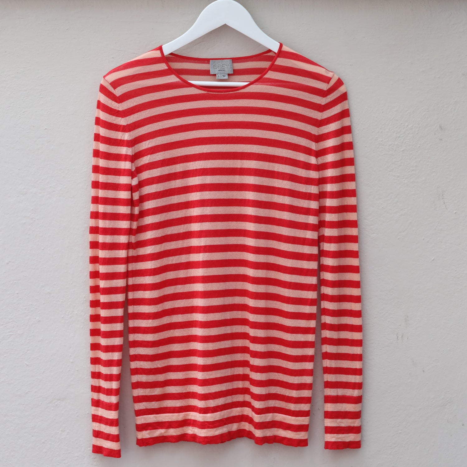 Pure Wool Long-Sleeved Stripy Shirt