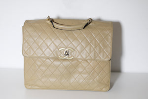 Vintage Chanel Beige Briefcase