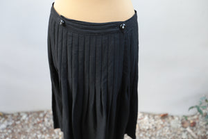 Vintage Wool Crepe Pleated Skirt