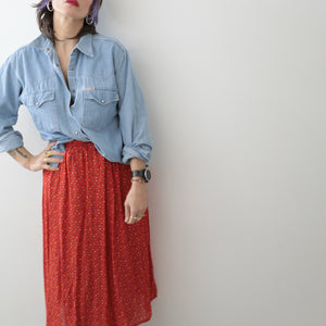 Vintage 80s Red Polka Dots Skirt