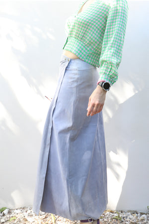 Vintage 90s Lilac Suede Skirt