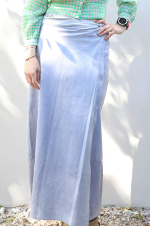 Vintage 90s Lilac Suede Skirt
