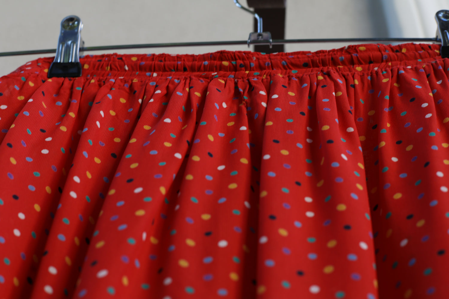 Vintage 80s Red Polka Dots Skirt