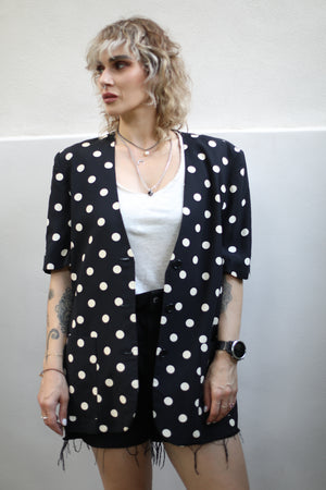 Vintage Parisienne Polka Dots Blazer