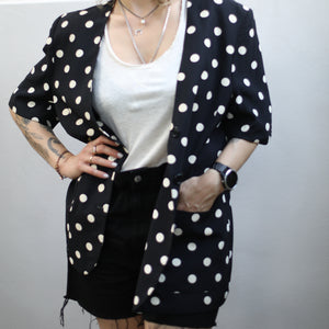 Vintage Parisienne Polka Dots Blazer