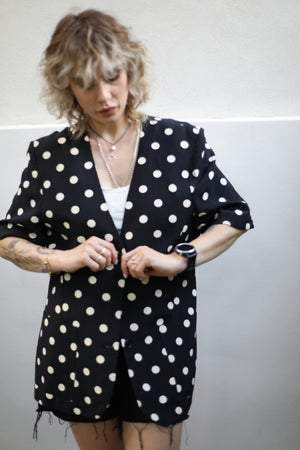 Vintage Parisienne Polka Dots Blazer