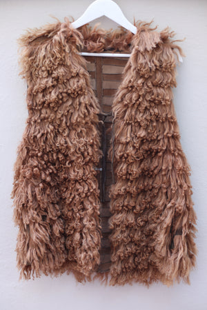 Vintage Sheepskin Fur Vest